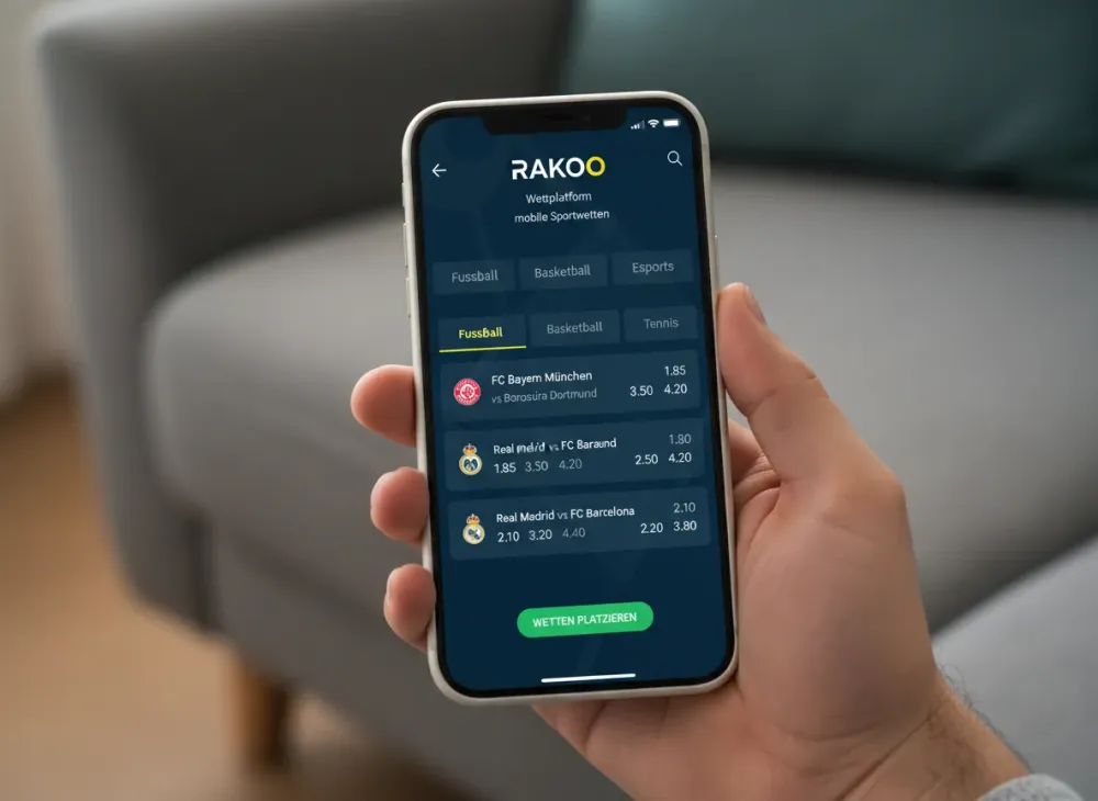 Rakoo app Wettplattform für mobile Sportwetten